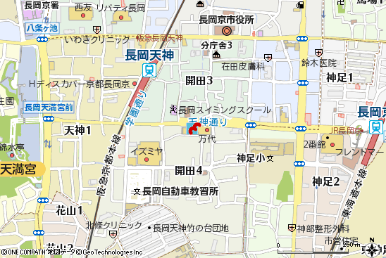 長岡天神店付近の地図